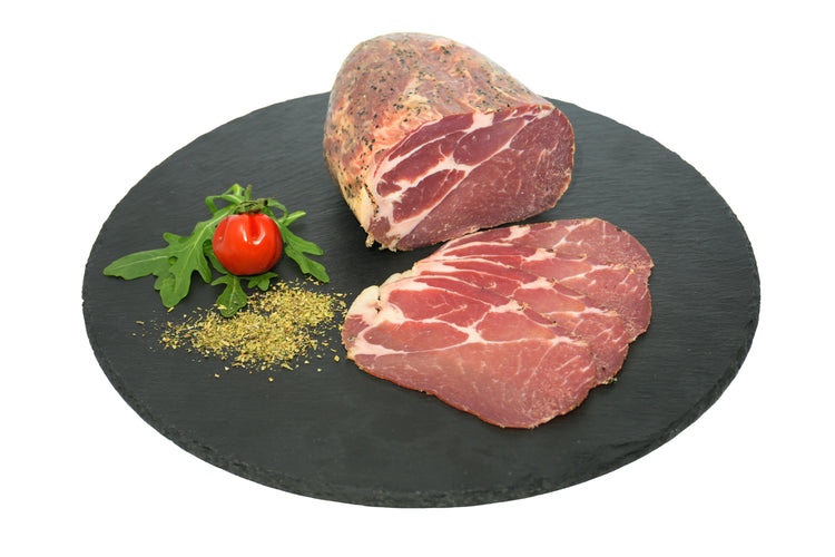 Kräuterkammschinken (ca. 1000 g) – Aromatischer Rohschinken aus dem Schweinenacken