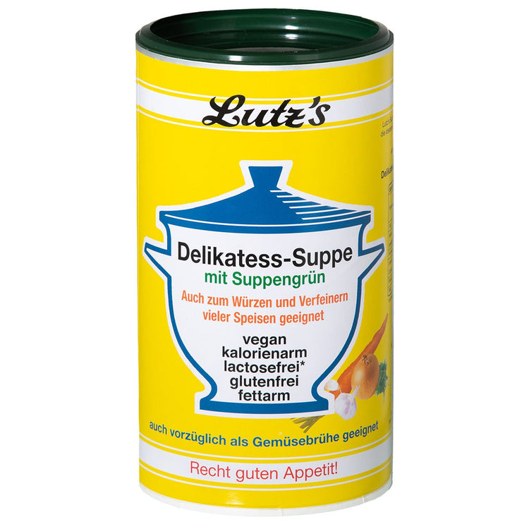 Delikatess-Suppe mit Suppengrün (900g Dose) - Lutz&