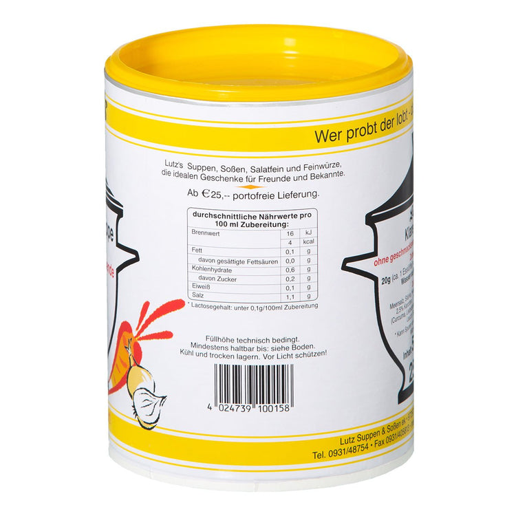 Feine Klare Suppe (500g Dose)" von Lutz&