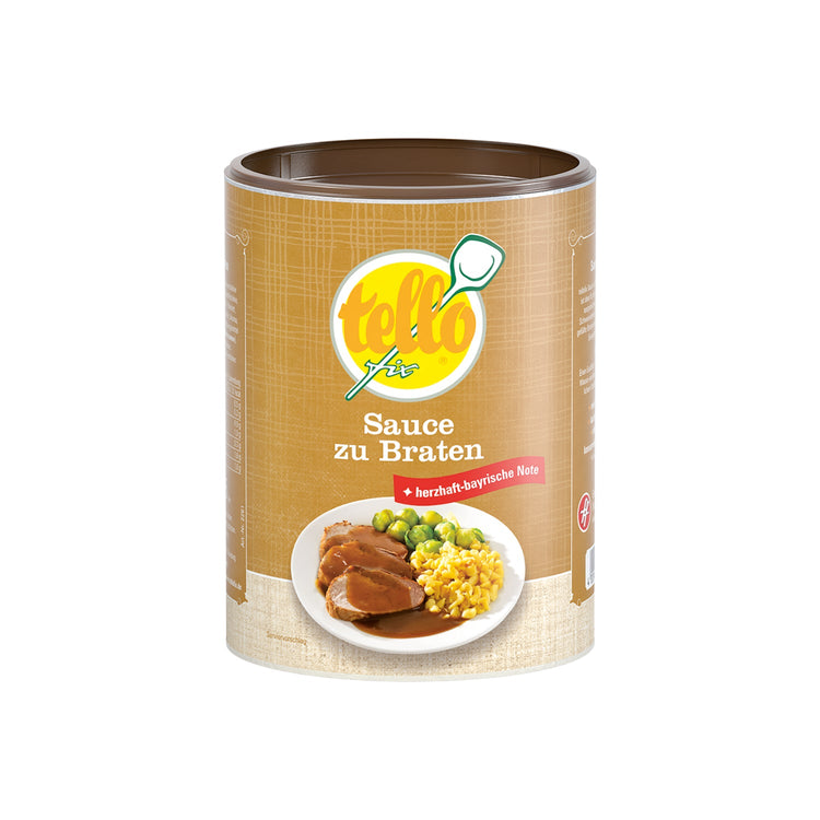 Herzhaft-deftiger Genuss: Tellofix Sauce zu Braten für Ihre bayerischen Fleischgerichte | Vegan & Lactosefrei - Feinkost Delikatessen: Wurst und Fleisch Spezialitäten | Wurst-Fleisch.com