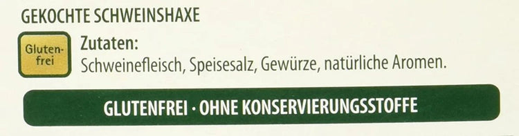 Senfter tafelfertige Schweinshaxe, 2er Pack (2 x 650 g) - Tafelfertige Schweinshaxe gewürzt und gegart, küchenfertig zubereitet. Gekochte Schweinshaxe, im eigenen Saft gegart - Feinkost Delikatessen: Wurst und Fleisch Spezialitäten | Wurst-Fleisch.com