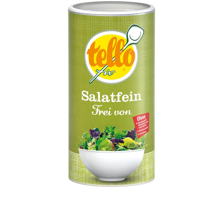 tellofix Salatfein Frei von - Knackige Salate mit natürlichem Geschmack - Lactosefrei, Glutenfrei, Vegan! - Feinkost Delikatessen: Wurst und Fleisch Spezialitäten | Wurst-Fleisch.com