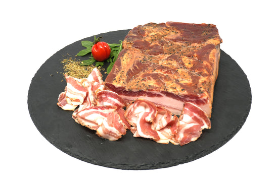 Kräuterbauch (ca. 1,8 kg) – Geräucherter Bauchspeck zum Aufschneiden