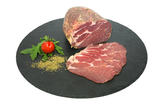 Kräuterkammschinken (ca. 1000 g) – Aromatischer Rohschinken aus dem Schweinenacken