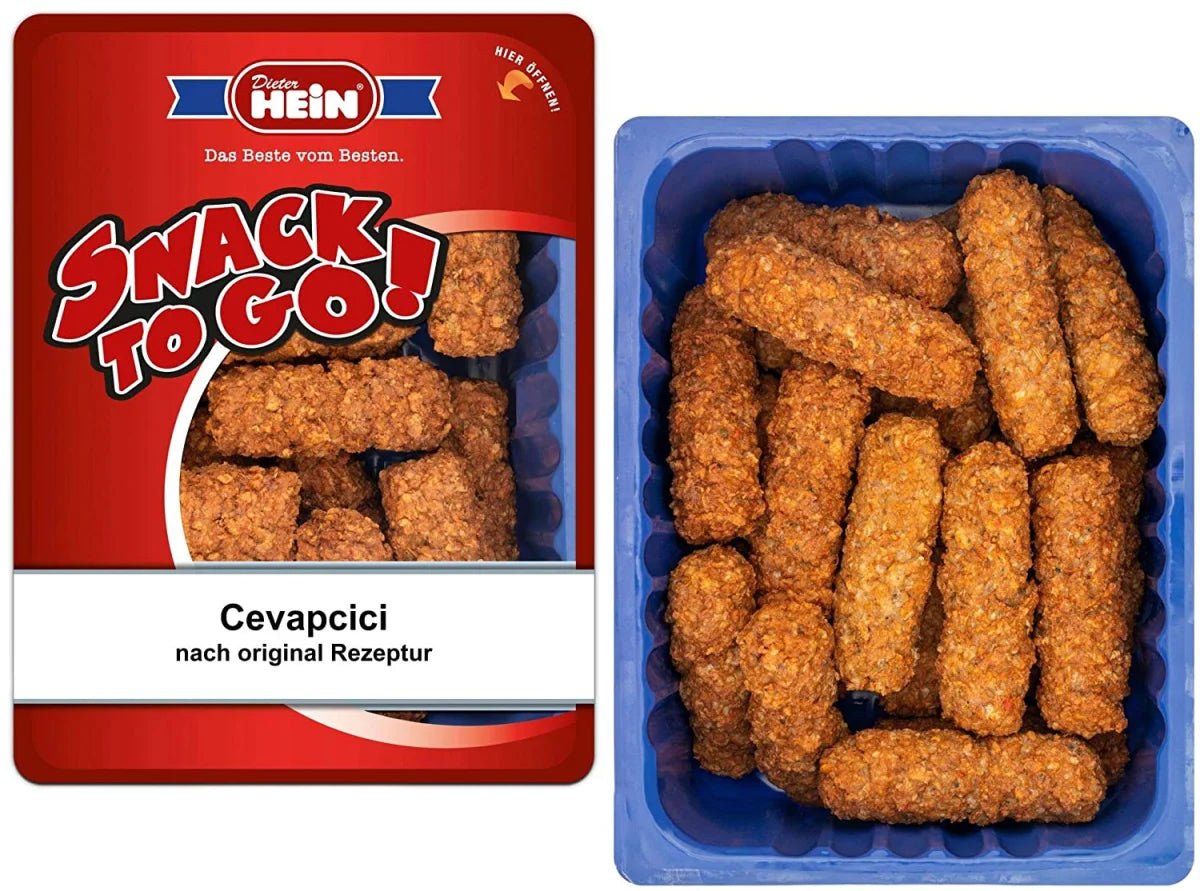 Cevapcici Hackfleischröllchen mit Käse 20x50g Stück = 1kg im Frischepack Cevapcici sind gegrillte Röllchen aus Hackfleisch von Dieter Hein - Feinkost Delikatessen: Wurst und Fleisch Spezialitäten | Wurst-Fleisch.com