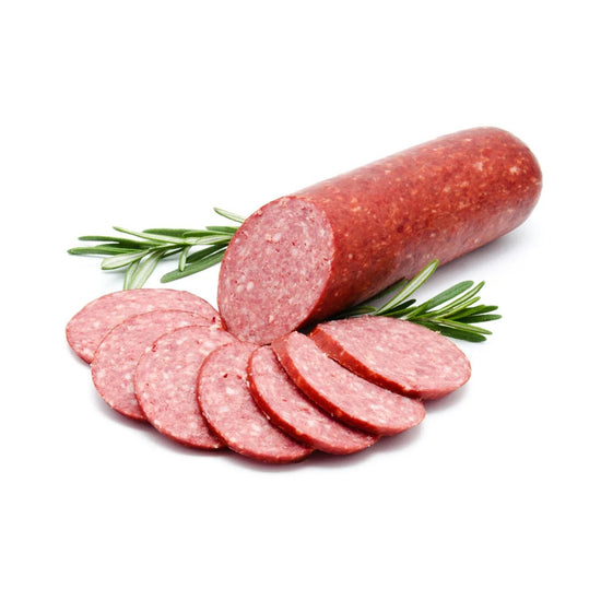 Edelsalami - Traditionelle Wurstspezialität 1x 1000g - mild geräucherte Salami - Haussalami mit feinsten von Rind & magerem Schweinefleisch - Ausgereifte Rohwurst mit fein würzigen Geschmack - Feinkost Delikatessen: Wurst und Fleisch Spezialitäten | Wurst-Fleisch.com