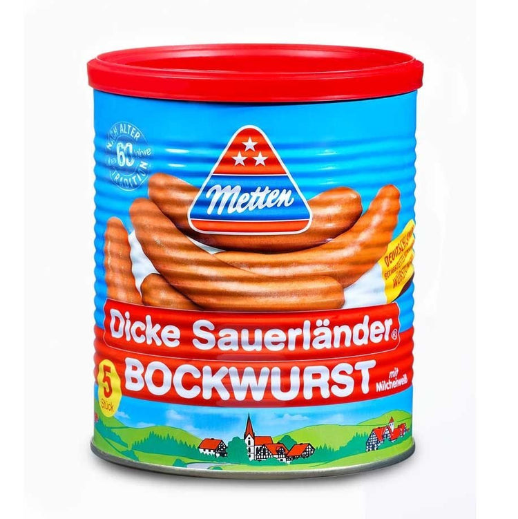Herzhaft und knackig: Metten Dicke Sauerländer Bockwurst! a 400g ( 5 x 80g) - Feinkost Delikatessen: Wurst und Fleisch Spezialitäten | Wurst-Fleisch.com
