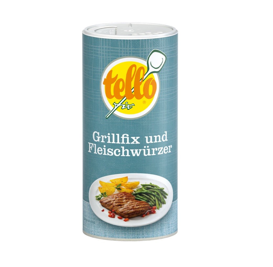Tellofix Grillfix und Fleischwürzer - Herzhaft würzen für Pfanne, Grill und Ofen - Feinkost Delikatessen: Wurst und Fleisch Spezialitäten | Wurst-Fleisch.com