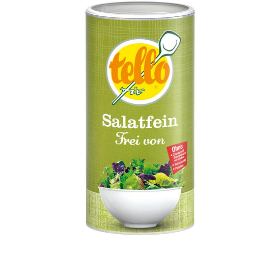 tellofix Salatfein Frei von - Knackige Salate mit natürlichem Geschmack - Lactosefrei, Glutenfrei, Vegan! - Feinkost Delikatessen: Wurst und Fleisch Spezialitäten | Wurst-Fleisch.com