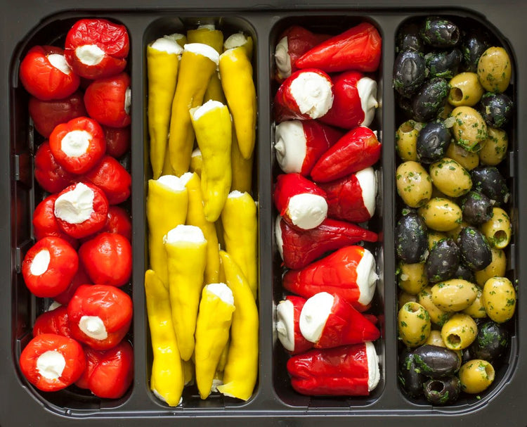 Valencia Antipasti - gefüllter Gemüse MIX - 1600g - Verschiedene Gemüse Sorten - Feinkost Delikatessen: Wurst und Fleisch Spezialitäten | Wurst-Fleisch.com